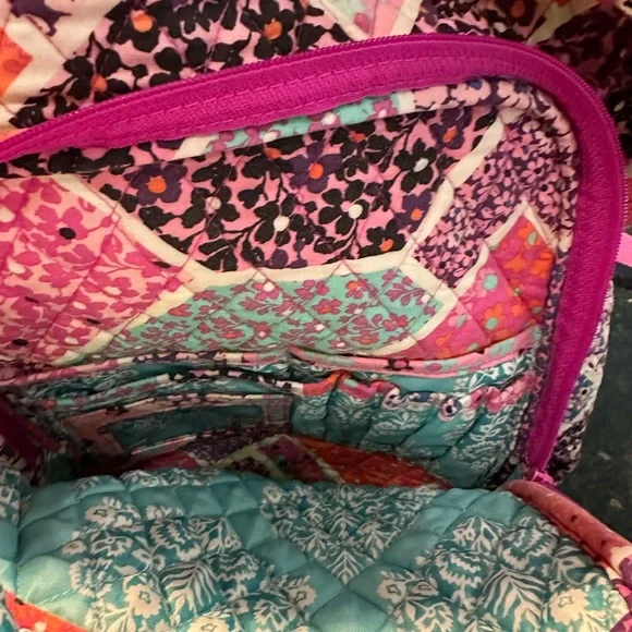 Vera Bradley Pink and Purple Patchwork Backpack - Picture 2 of 4